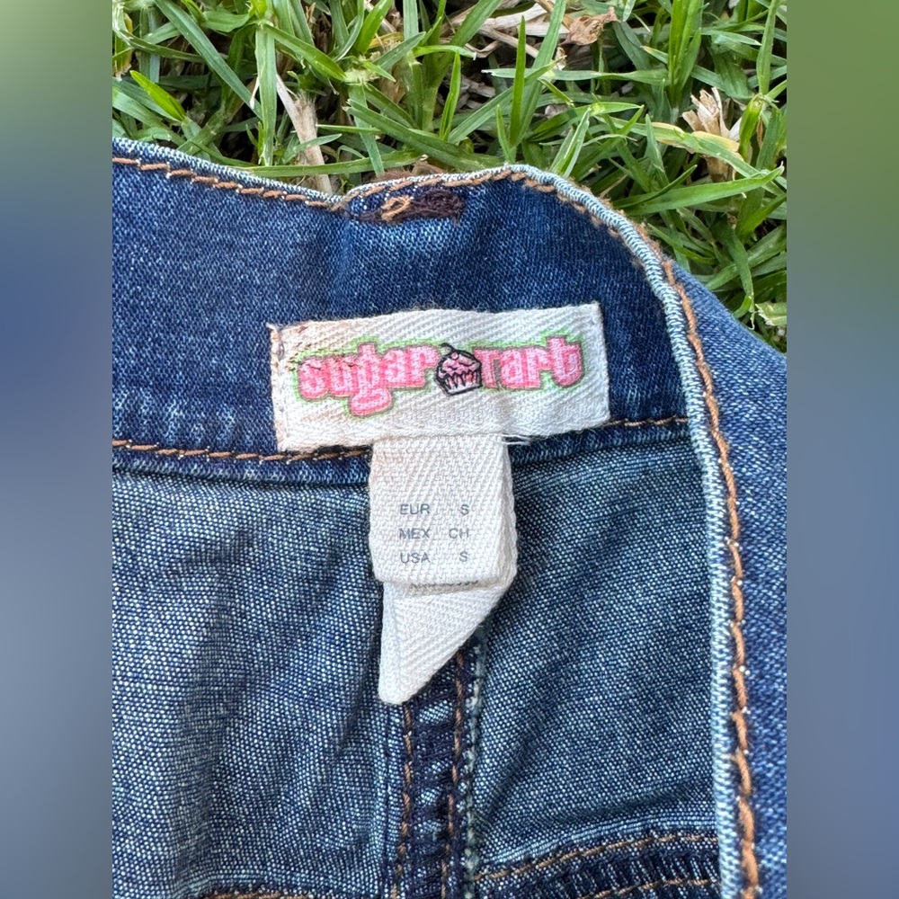 Y2K vintage low rise mini skirt w faux fur fuzzy tiger stripe flutter hem Sz SM - Picture 4 of 11